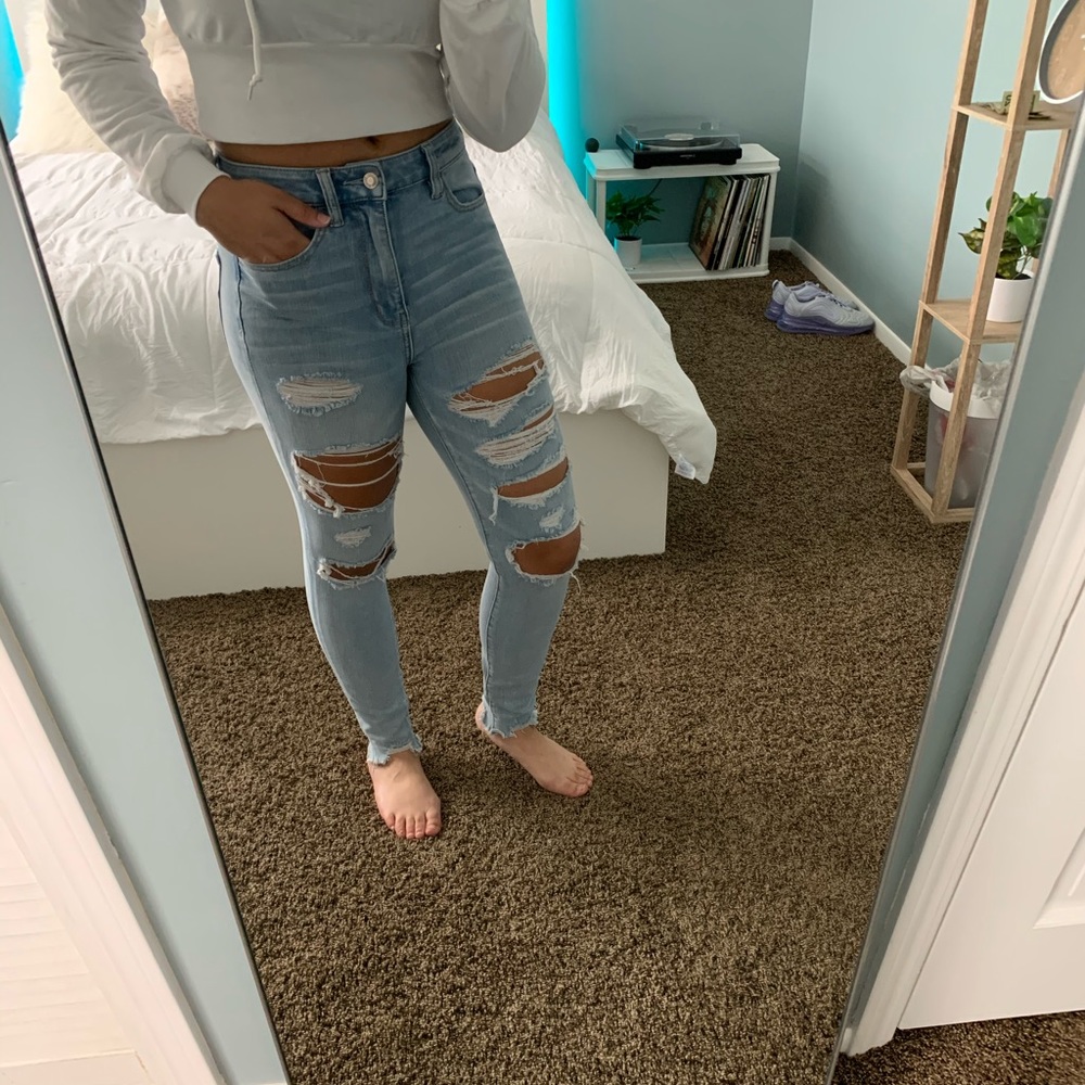 Distressed American Eagle Jeans